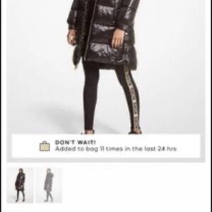 Michael Kors Shiny Black Puffer Jacket